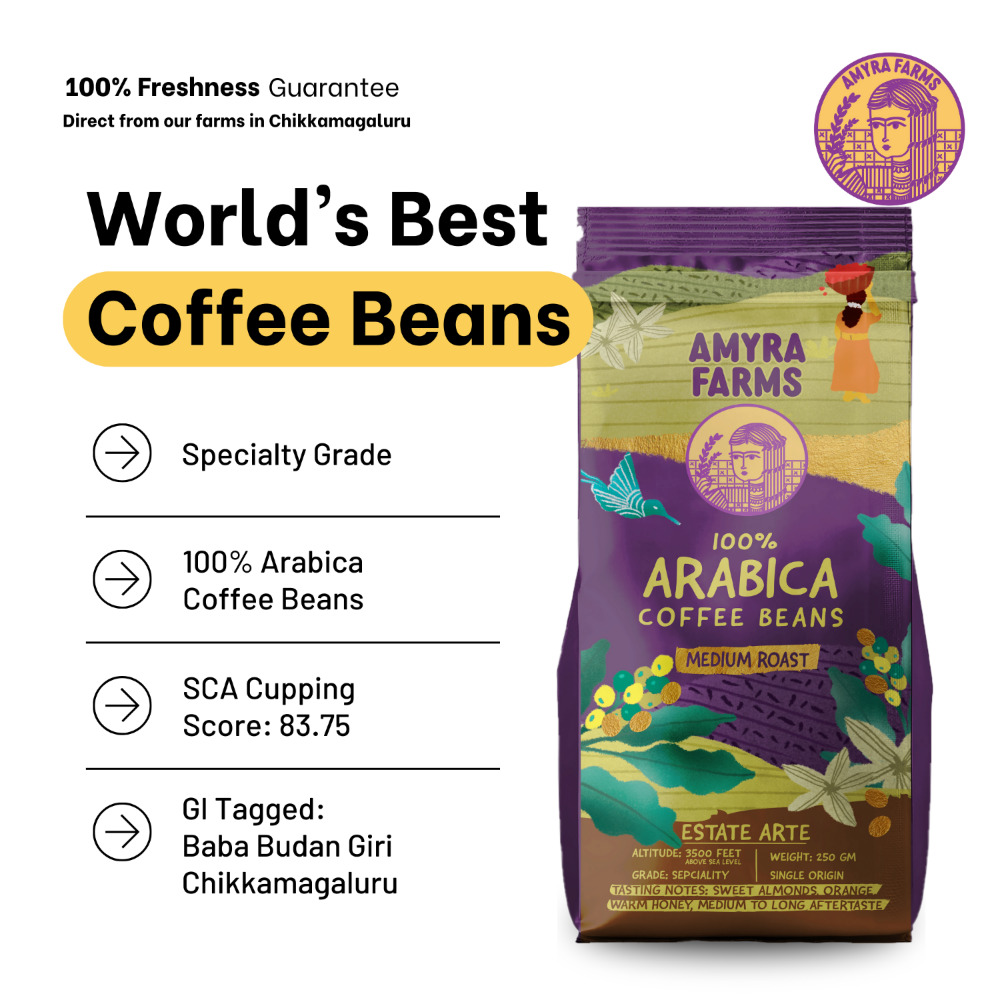 Amyra Farms Specialty 100% Arabica Coffee Beans – Medium Roast UAE - features