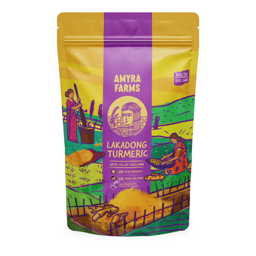 Lakadong Turmeric Powder | High Curcumin (9–12%) | Organic & Natural