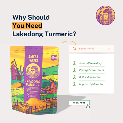 Amyra Farms Organic Lakadong Turmeric Powder – premium high curcumin turmeric from Meghalaya, India, now in UAE, benefits